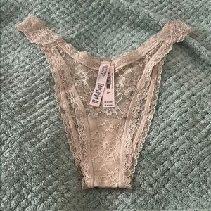 Victoria's Secret Cream Lace Panties with Romantic Details